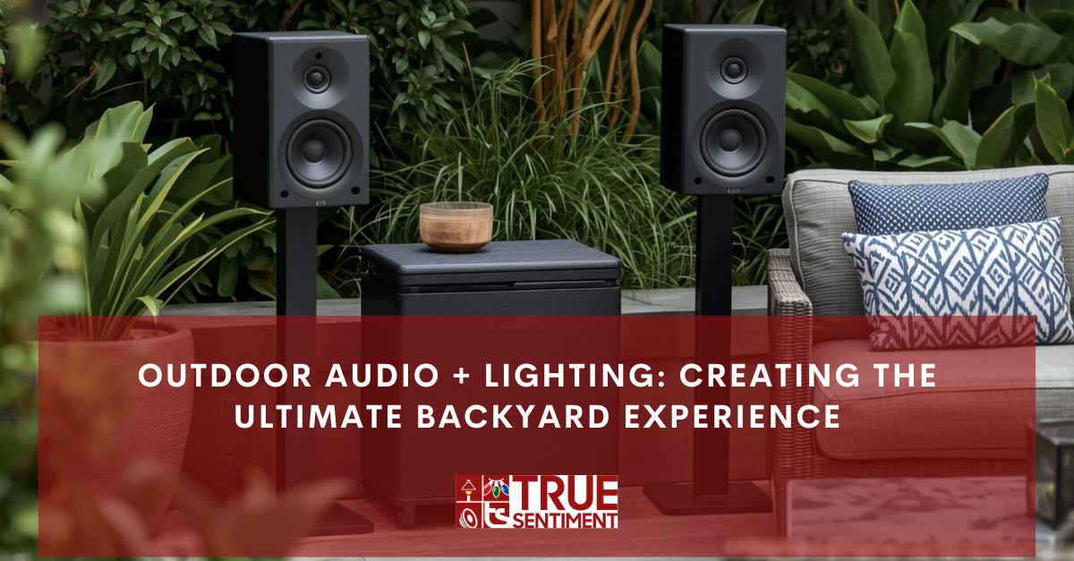 outdoor audio lighting creating the ultimate backyard experience
